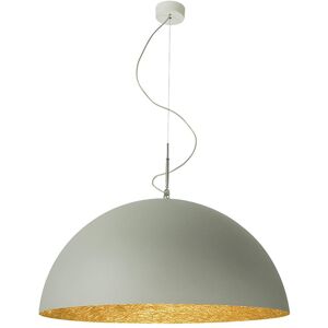 IN-ES.ARTDESIGN lampe a suspension MEZZA LUNA 2 CEMENTO (Interieur or - Peinture effet beton et nebulite)