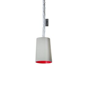 IN-ES.ARTDESIGN lampe a suspension PAINT CEMENTO (Interieur rouge - Peinture effet beton et nebulite)