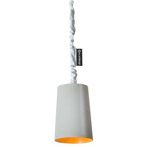 IN-ES.ARTDESIGN lampe a suspension PAINT CEMENTO (Interieur orange - Peinture effet beton et nebulite)