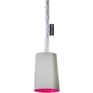 IN-ES.ARTDESIGN lampe a suspension PAINT CEMENTO (Interieur magenta - Peinture effet beton et nebulite)