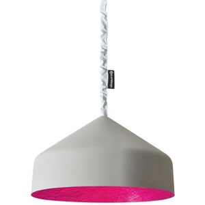 IN-ES.ARTDESIGN lampe a suspension CYRCUS CEMENTO (Interieur magenta - Peinture effet beton et nebulite)