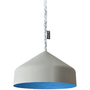 IN-ES.ARTDESIGN lampe a suspension CYRCUS CEMENTO (Interieur bleu - Peinture effet beton et nebulite)