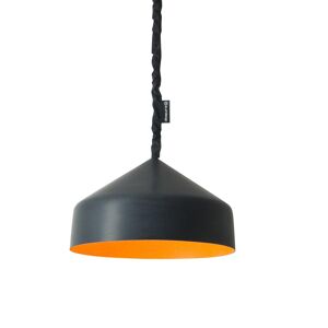 IN-ES.ARTDESIGN lampe a suspension CYRCUS LAVAGNA (Interieur orange - Resine effet tableau blanc et nebulite)