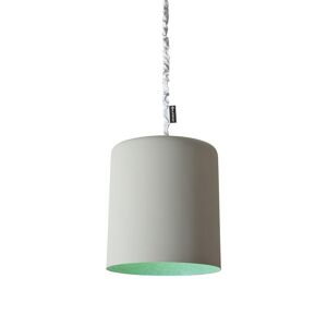 IN-ES.ARTDESIGN lampe a suspension BIN CEMENTO (Interieur turquoise - Peinture effet beton et nebulite)