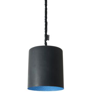 IN-ES.ARTDESIGN lampe a suspension BIN LAVAGNA (Interieur bleu - Resine effet tableau blanc et nebulite)