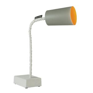 IN-ES.ARTDESIGN lampe de table PAINT T2 CEMENTO (Interieur orange - Peinture effet beton et nebulite)