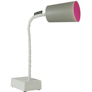 IN-ES.ARTDESIGN lampe de table PAINT T2 CEMENTO (Interieur magenta - Peinture effet beton et nebulite)