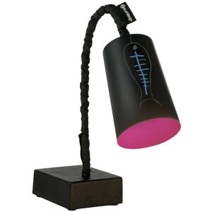 IN-ES.ARTDESIGN lampe de table PAINT T2 LAVAGNA (Interieur magenta - Resine effet tableau blanc et nebulite)