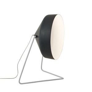 IN-ES.ARTDESIGN lampadaire CYRCUS F LAVAGNA (Base et interieur blanc - Resine effet tableau noir, nebulite et acier)