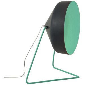 IN-ES.ARTDESIGN lampadaire CYRCUS F LAVAGNA (Base et interieur turquoise - Resine effet tableau noir, nebulite et acier)