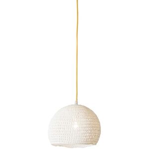 IN-ES.ARTDESIGN lampe a suspension TRAMA 1 (Cable jaune - Coton et resine)