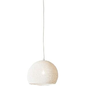 IN-ES.ARTDESIGN lampe a suspension TRAMA 1 (Cable blanc - Coton et resine)