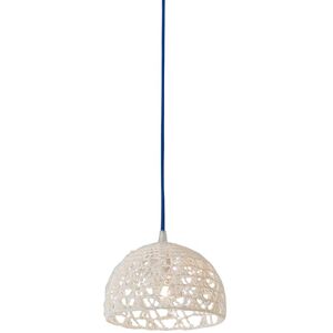 IN-ES.ARTDESIGN lampe a suspension TRAMA 2 (Cable bleu - Coton et resine)