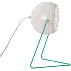 IN-ES.ARTDESIGN lampe de table TRAMA T1 (Base turquoise - Coton, resine et acier)