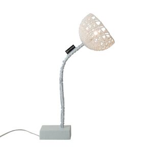 IN-ES.ARTDESIGN lampe de table TRAMA T2 (Base blanche - Coton, resine et acier)