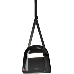 BROKIS lampe a suspension MONA LARGE PC938 (Noir et bracelet noir - Verre et cuir)