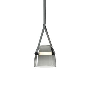 BROKIS lampe a suspension MONA MEDIUM PC979 (Fume et bracelet gris - Verre et cuir)