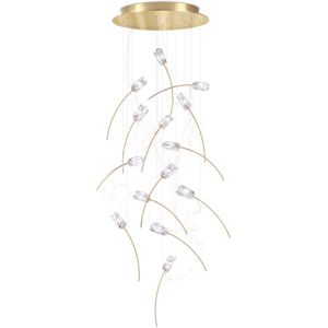 SLAMP lampe a suspension TULIP 14 ROUND (Prisme / Laiton - Lentiflex® / Goldflex®)