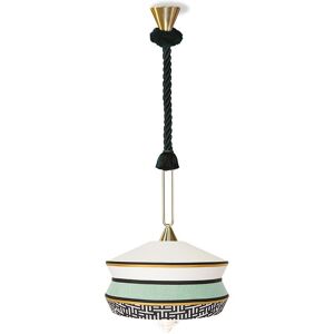 CONTARDI lampe a suspension CALYPSO ANTIGUA (Mint - laiton brosse et Verre)