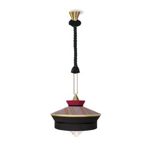 CONTARDI lampe a suspension CALYPSO MARTINIQUE (Black - laiton brosse et Verre)