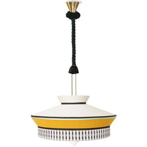 CONTARDI lampe a suspension CALYPSO MARTINIQUE XL (Yellow - laiton brosse et Verre)