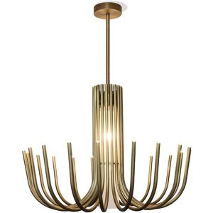 CONTARDI lampe a suspension STARDUST LARGE (Tige 55 cm, bronze brosse clair - Metal et verre satine)