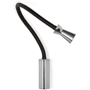 CONTARDI lampe murale applique G+T (Nickel poli - Metal et cuir tresse)