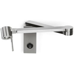 CONTARDI lampe murale applique MANHATTAN avec interrupteur (Nickel satine - Metal)