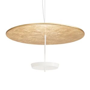 MODOLUCE lampe a suspension OMBRELLA Ø 100 cm (Feuille d'or, coupe blanche - Metal)