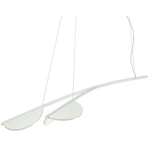 FLOS lampe a suspension ALMENDRA S2 ORGANIC Y SHORT (Off-white - Aluminium)