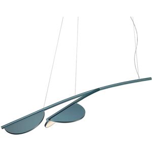 FLOS lampe a suspension ALMENDRA S2 ORGANIC Y SHORT (Bay blue metallized - Aluminium)