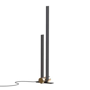 TOOY lampadaire NASTRO 563.62 (Nero / Ottone spazzolato - Aluminium et metal)