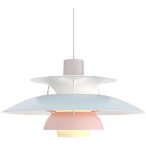 LOUIS POULSEN lampe a suspension PH 5 (Pastel gris oyster bleu rose - Aluminium)