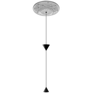 KARMAN lampe a suspension MOONBLOOM rosace de 40 cm (2 LED 2700K - Aluminium et craie)