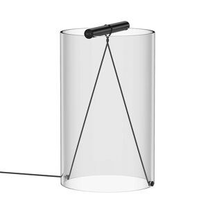 FLOS lampe de table TO-TIE T2 (Anodise noir - Verre et aluminium)