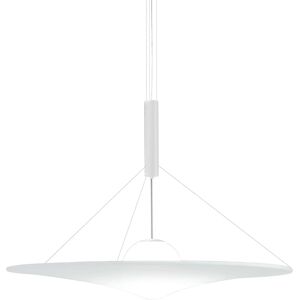 AXO LIGHT lampe a suspension MANTO (70 cm - Aluminium, verre souffle et tissu elastique)