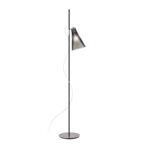 KARTELL lampadaire K-LUX (Base noire, diffuseur fume - Polycarbonate 2.0 a partir de matiere premiere renouvelable)