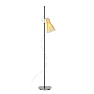 KARTELL lampadaire K-LUX (Base noire, diffuseur jaune paille - Polycarbonate 2.0 a partir de matiere premiere renouvelable)