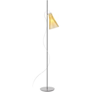 KARTELL lampadaire K-LUX (Base grise, diffuseur jaune paille - Polycarbonate 2.0 a partir de matiere premiere renouvelable)