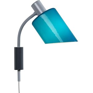 NEMO lampe murale LAMPE DE BUREAU APPLIQUE (Mer bleue - Acier peint gris et verre)