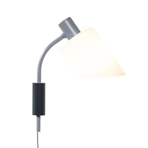 NEMO lampe murale LAMPE DE BUREAU APPLIQUE (Blanc - Acier peint gris et verre)