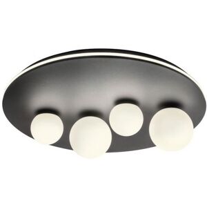 REDO GROUP lampe au plafond CORUM (Noir sable, 61,7 cm - Metal et verre)