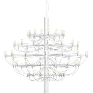 FLOS lampe a suspension 2097/75 (Blanc mat avec ampoules givrees - Acier)