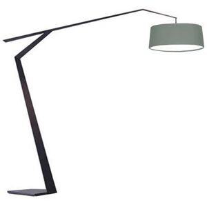 LUMEN CENTER lampadaire GRUS (Vert sauge - Tissu et tôle gris graphite)