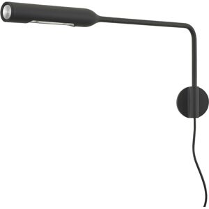 LUMINA lampe murale applique FLO WALL avec le cable de prise (Noir Soft-Touch, 3000K - Aluminium)