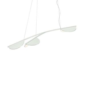 FLOS lampe a suspension ALMENDRA S3 ORGANIC Y SHORT (Off-white - Aluminium)