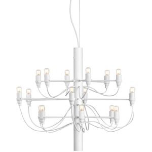 FLOS lampe a suspension 2097/18 (Blanc mat avec ampoules claires - Acier)