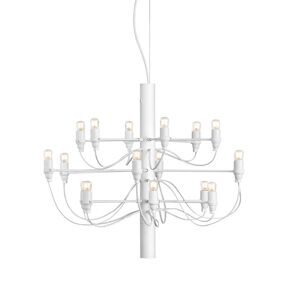 FLOS lampe a suspension 2097/18 (Blanc mat avec ampoules givrees - Acier)