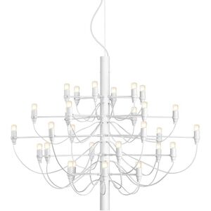 FLOS lampe a suspension 2097/30 (Blanc mat avec ampoules givrees - Acier)