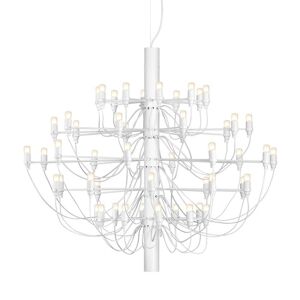 FLOS lampe a suspension 2097/50 (Blanc mat avec ampoules givrees - Acier)